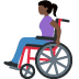 👩🏿‍🦽 woman in manual wheelchair: dark skin tone display on Twitter